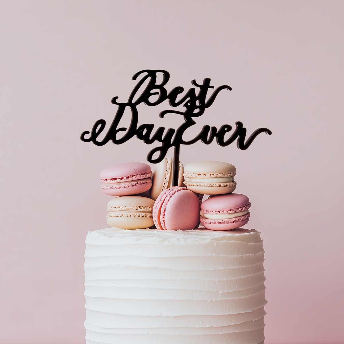 Best Day Ever Cake Topper - Black