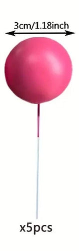 5PC Ball Topper - Medium - Dark Pink