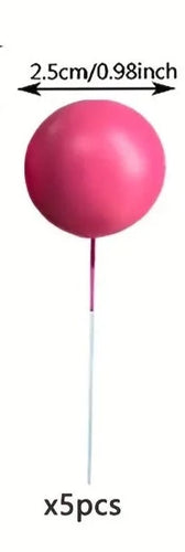 5PC Ball Topper - Small - Dark Pink