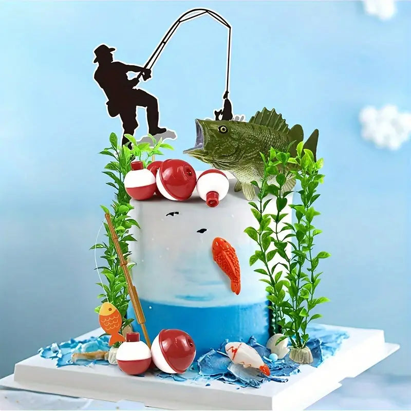 14PC Fishing Cake Decorating Kit