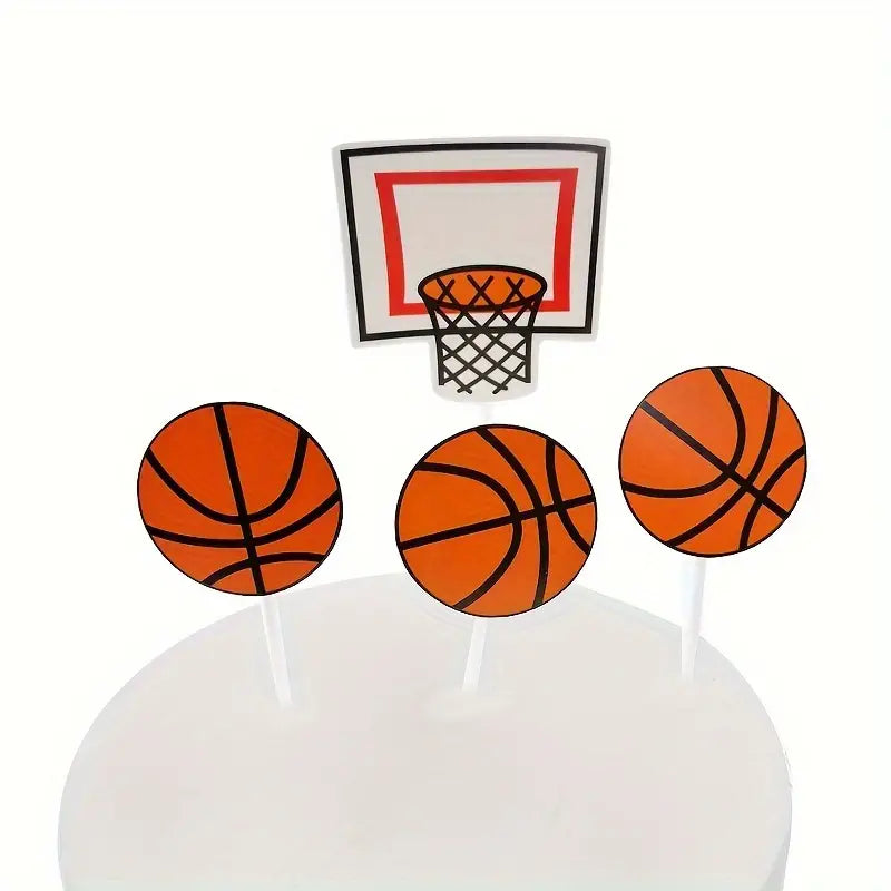 4PC Basketball Cake Topper