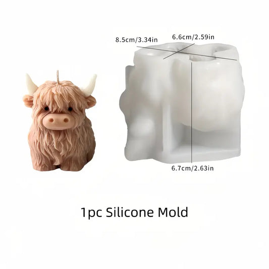 Silicone Mould - Highland Cow V3 - S619