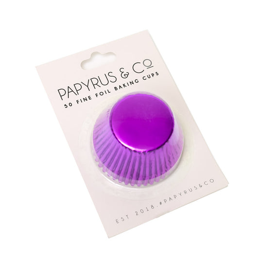 Papyrus and Co 50PK Foil Baking Cups - Purple Standard 50mm