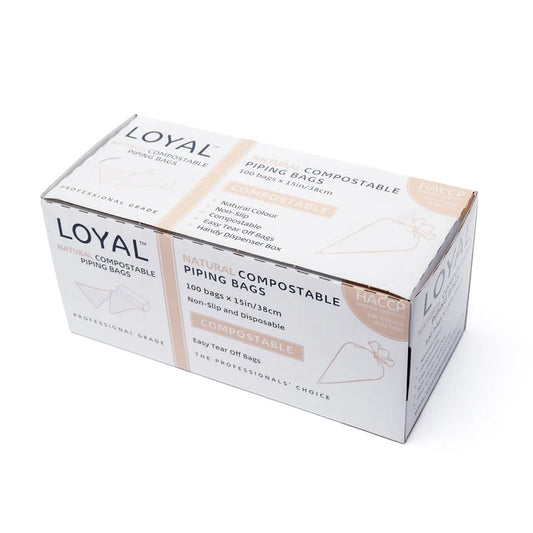 Loyal - Compostable Piping Bags Natural - 15in/38cm - 100Pk