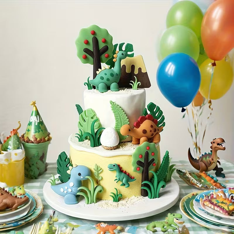 14Pc Dinosaur Cake Decorating Kit