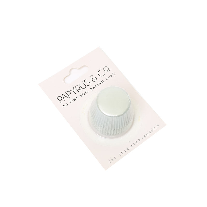 Papyrus and Co 50PK Foil Baking Cups - White Small 35mm