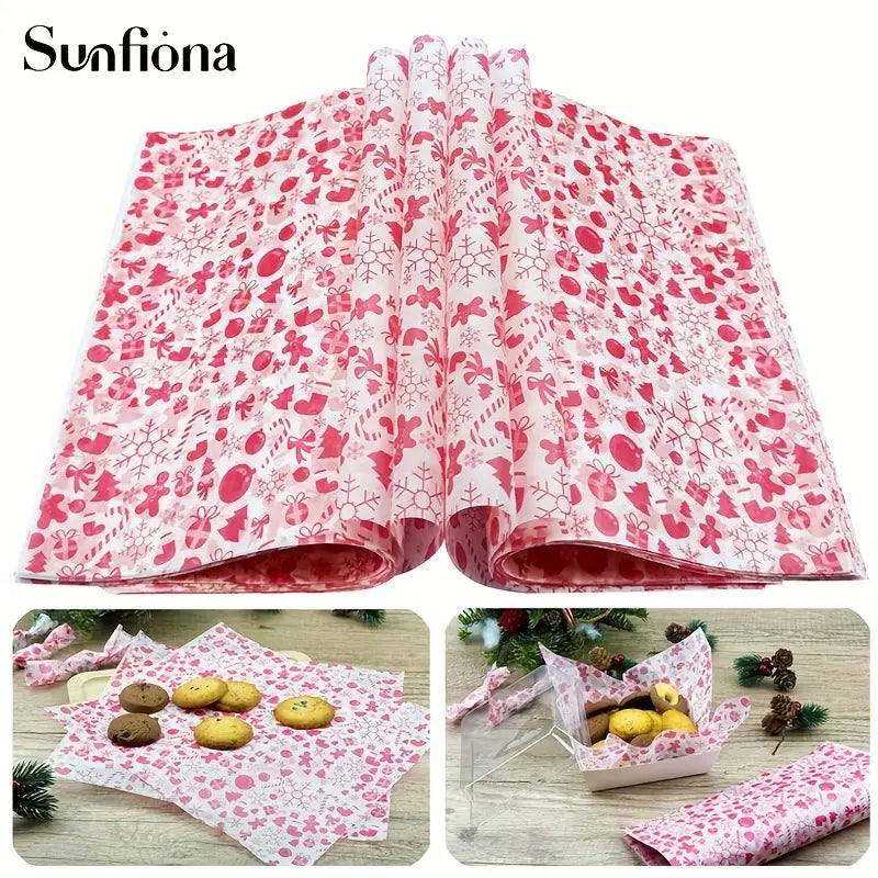 50PC Wax Paper Cookie Box Liners - Assorted Designs