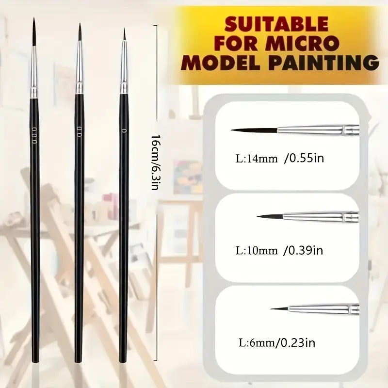 3PC Paint Brush Set