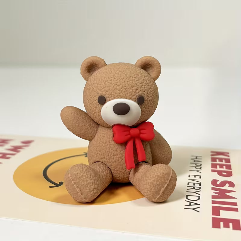 Bear Topper 1PC with Bow - Assorted Colours