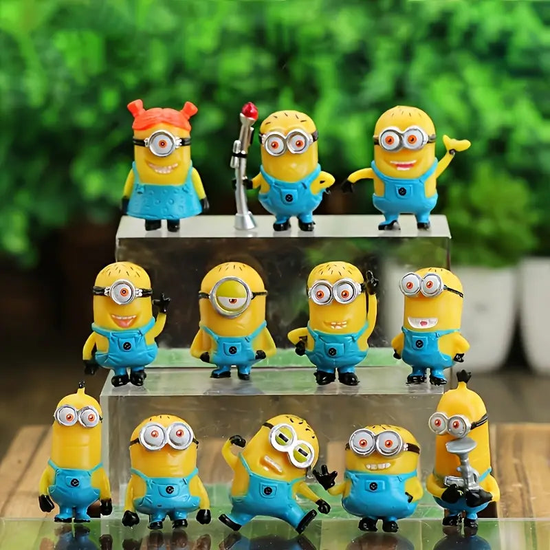 12PC Minion Figurine Cake Toppers