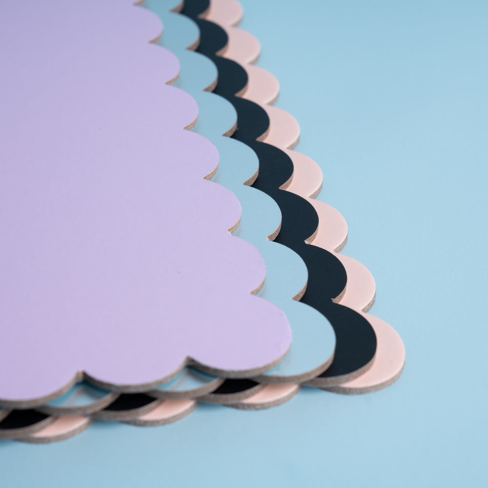 Papyrus & Co Scalloped Cake Board Rectangle - Dual Colour Gold / Silver