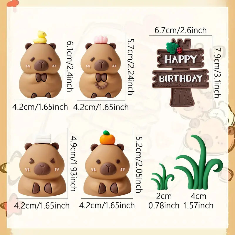 Capybara Cake Decorating Kit 7PC
