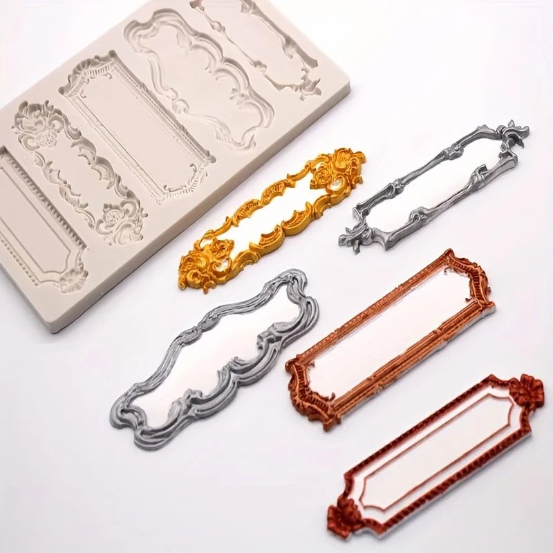 Silicone Mould - 5PC Vintage Frames - S425