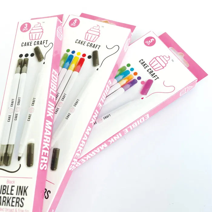 5PK Cake Craft Edible Markers - Primary Colours