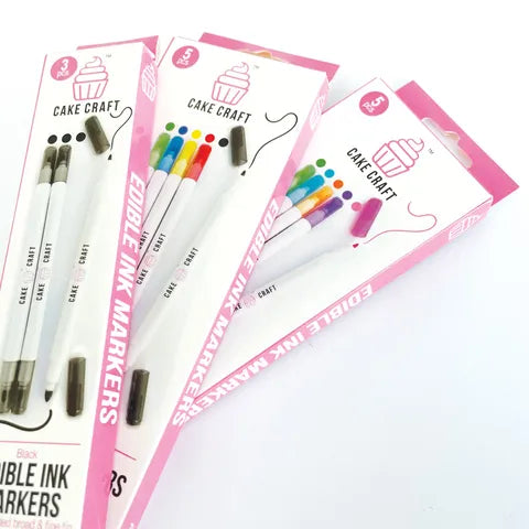 Cake Craft - 3PK Edible Ink Markers - Black