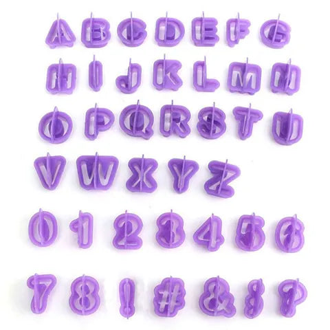 Cake Craft 40pcs Alphabet/ Number/ Symbol Cutters
