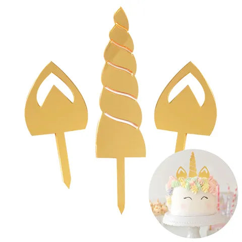 Cake Craft Cake Topper - Unicorn - Gold