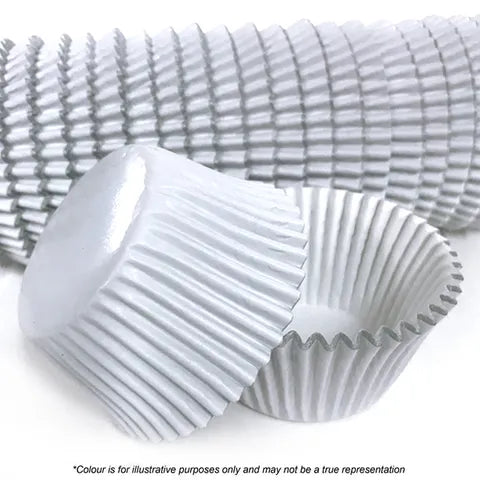 Cake Craft- 408 Baking Cups- White Foil 500PK