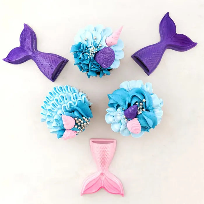 BWB -  Medium Mermaid Tails 3PC Chocolate Mould.