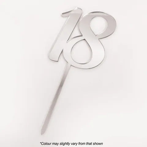 Cake Craft Cake Acrylic Topper  - 18 - Assorted Colours