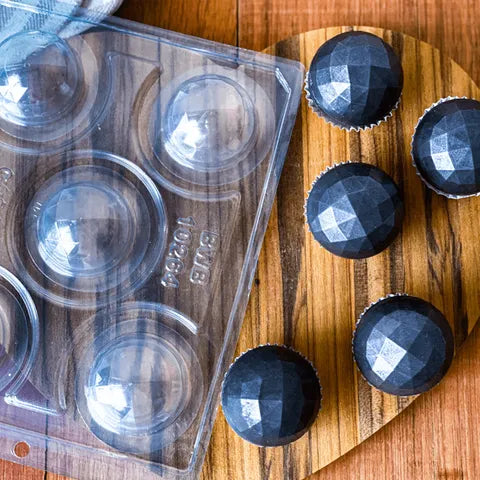 BWB - Geode Sphere 50mm 3PC Chocolate Mould.