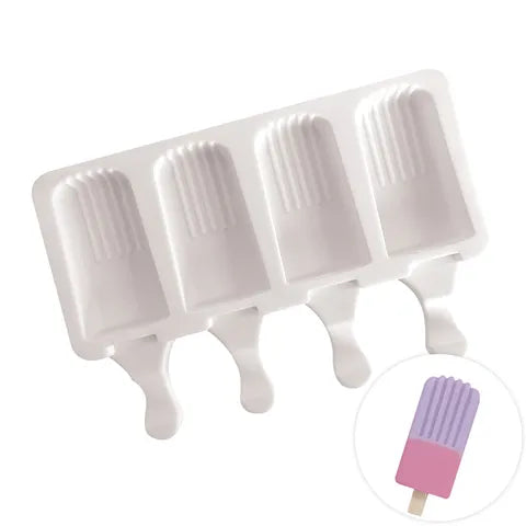 Ice Cream With Lines Popsicle Silicone Mould.