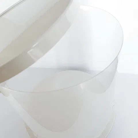 Clear Tube Cake Box - 10X10X9 Inches - White Lid & Base