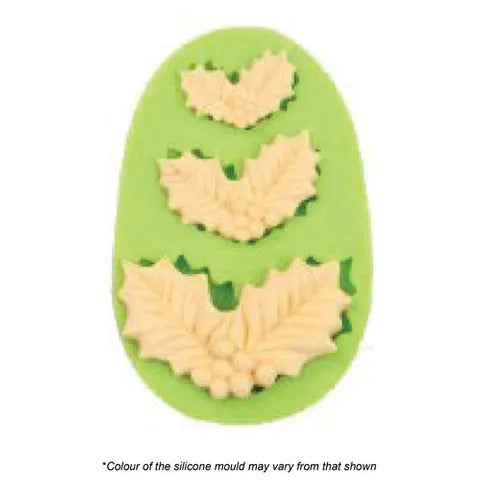 Cake Craft Silicone Mould - Assorted Holly