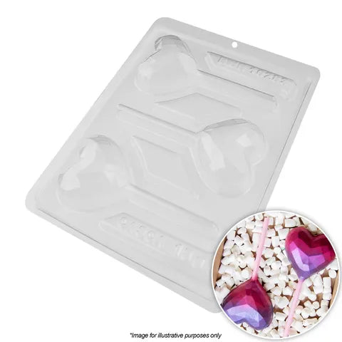 BWB - Geode Heart Popsicle Mould 3pc