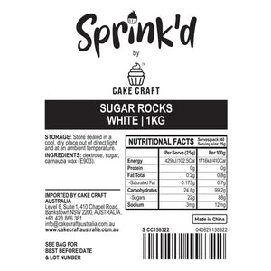 Sprink'd Sugar Rocks - White 1kg