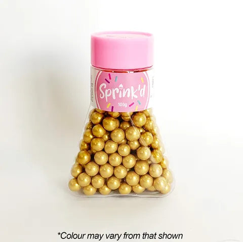Sprink'd 8mm Sugar Balls - Gold 100g.