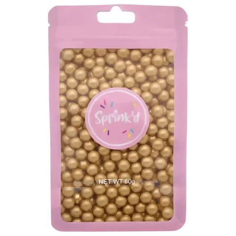 Sprink'd 8mm Sugar Balls - Gold 60g