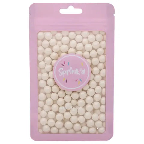 Sprink'd 8mm Sugar Balls - Ivory 60g.