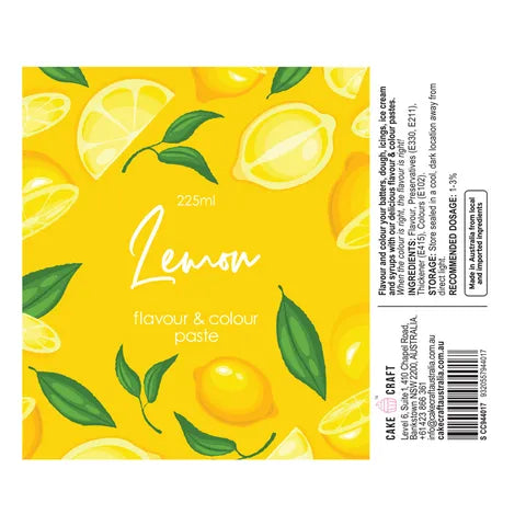 Lemon Cake Craft Flavour & Colour Paste 225g *DISCONTINUED*