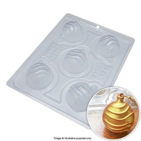 BWB - Christmas Bauble Waves Mould - 3 PC