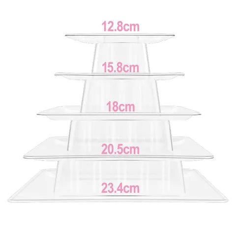 5 Tier Square Macaron Stand