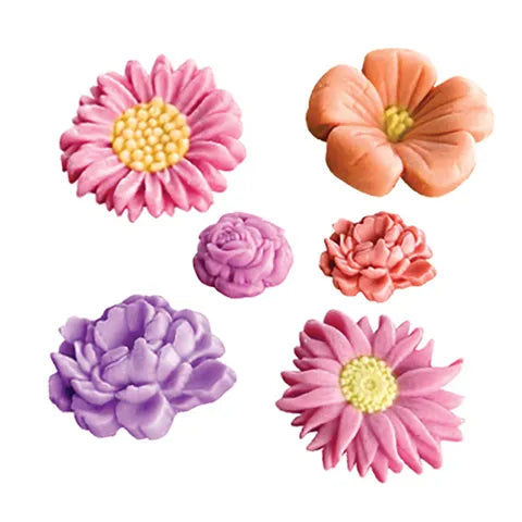 Cake Craft Silicone Mould - Assorted Flowers