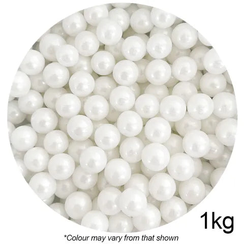 Sprink'd Sugar Balls - White 8mm - 1Kg