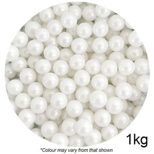 Sprink'd Sugar Balls - White 8mm - 1Kg