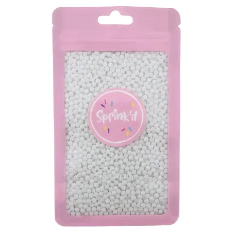 Sprink'd 2mm Sugar Balls Pearl White 60g