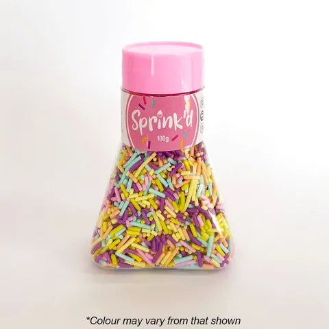 Sprink'd Pastel Rainbow Jimmies 100g.
