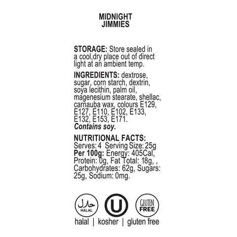 Sprink'd Midnight Jimmies 100g.