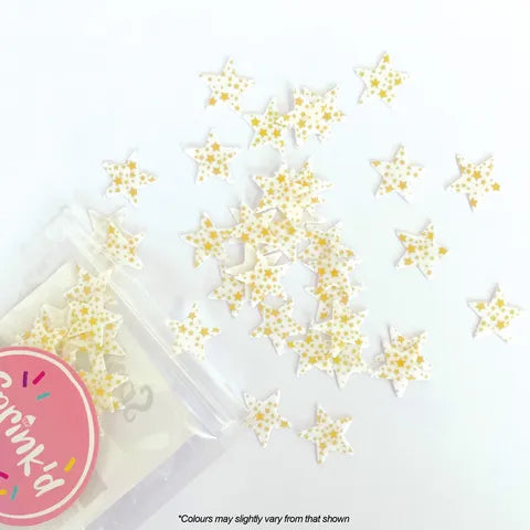 Sprink'd Gold Stars Wafer Sprinkles 2g