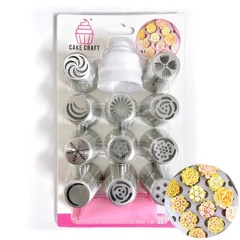 Cake Craft 13pc Russian Piping Tip Set