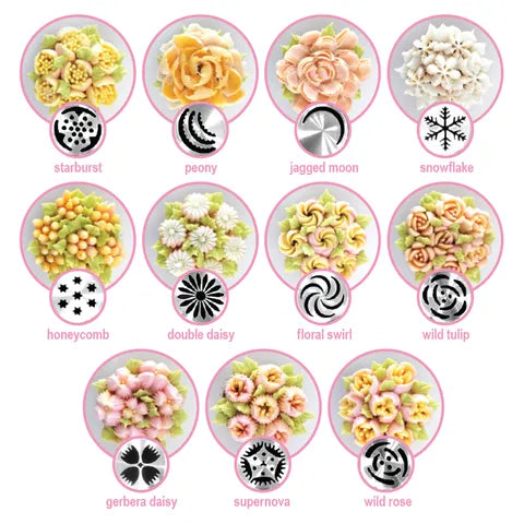 Cake Craft 13pc Russian Piping Tip Set
