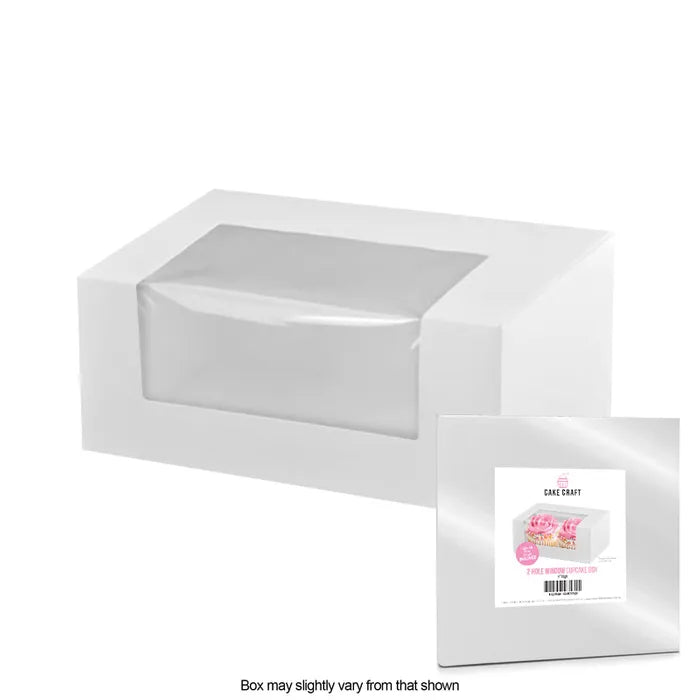 Cake Craft - White Cupcake Box - 2 Hole