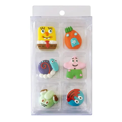 Sugar Decorations - 6PC Spongebob