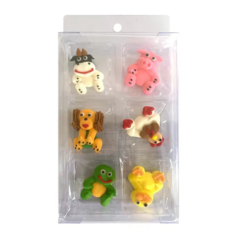 Sugar Decorations - 6PC Farm Animals