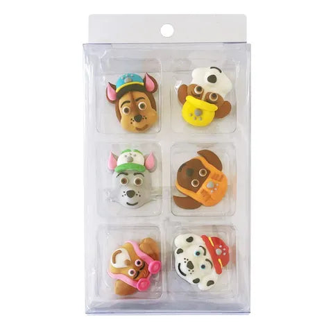 Sugar Decorations - 6PC Paw Patrol