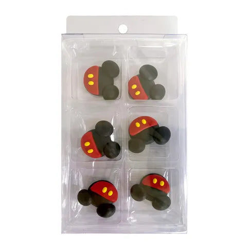 Sugar Decorations - 6PC Mickey Mouse Head